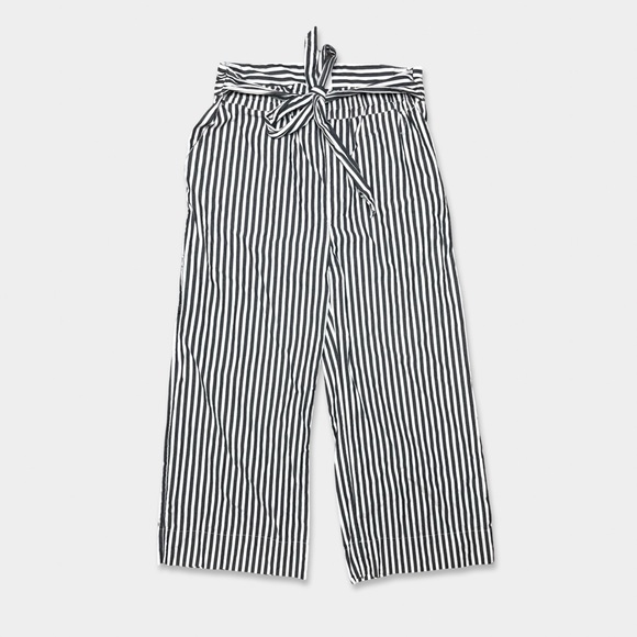 INWEAR ATELIER Pants Size 10 Stripe Dark Gray/Black White High Rise Wide Leg GUC - Picture 1 of 2